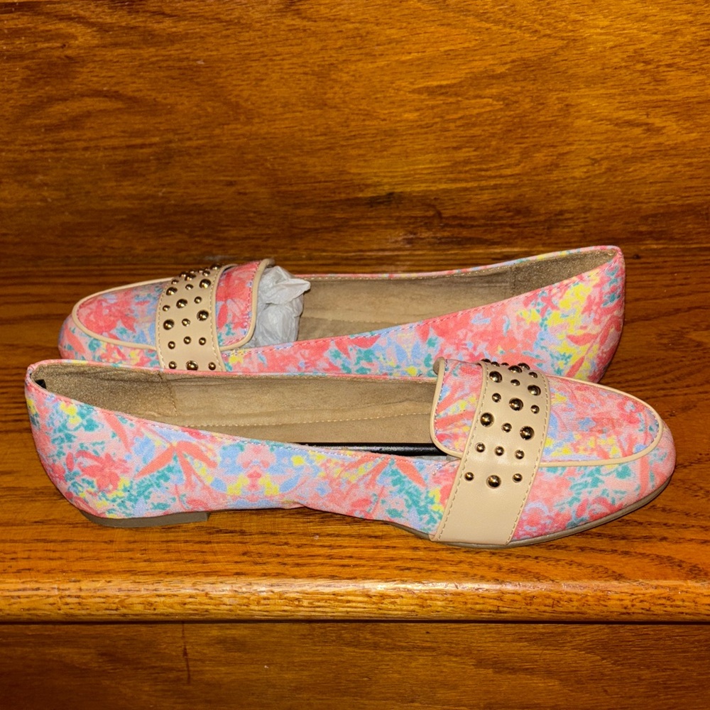 Avon Multicolor Studded Women's Loafers